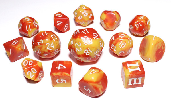 DCC Elemental Dice Set - Fire