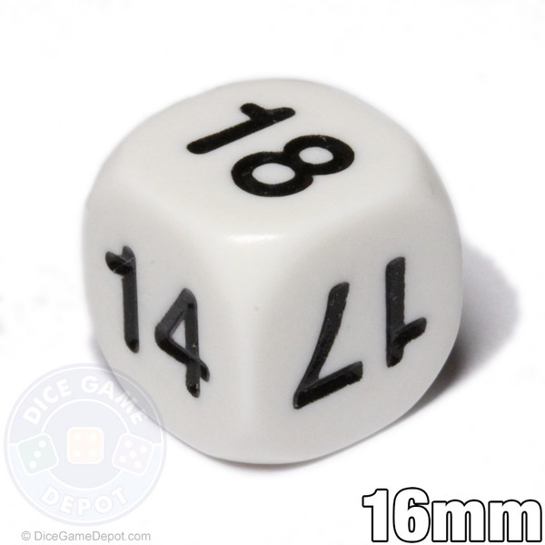 Math Numerals Dice - 13-18