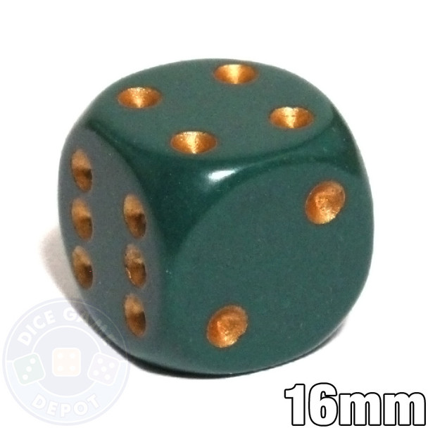 Dusty green dice d6