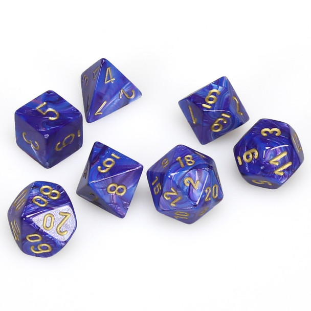 Lustrous purple dice set - DnD dice
