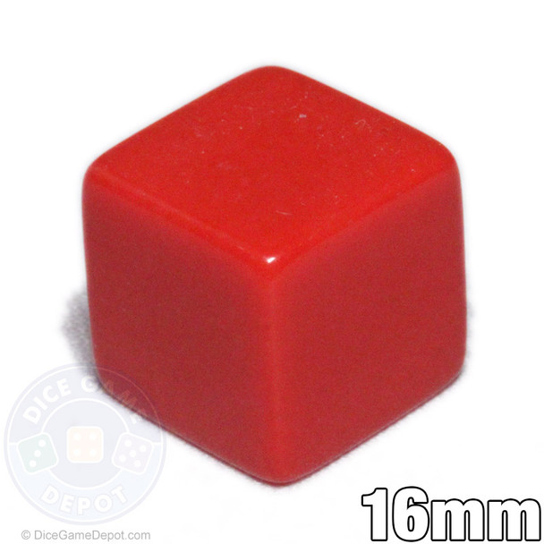 Blank 6-sided red dice