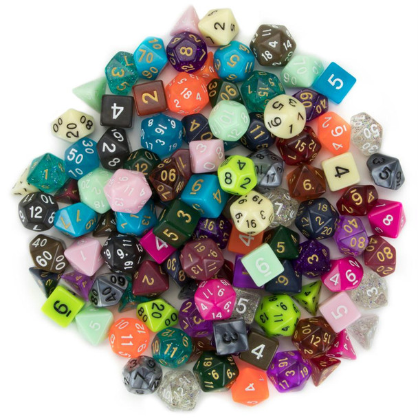 Pack of 100+ random polyhedral dice