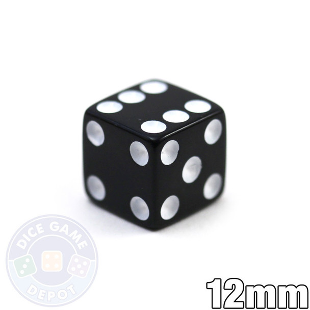 12mm Black Game Dice