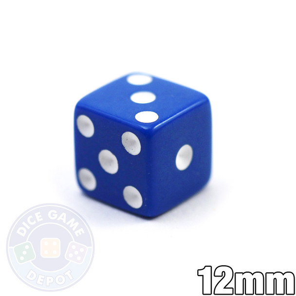 12mm Opaque Blue Dice