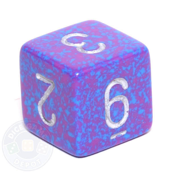 d6 - Speckled Silver Tetra dice