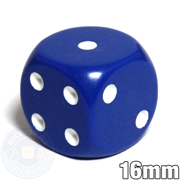 Round-corner dice - 16mm - Blue