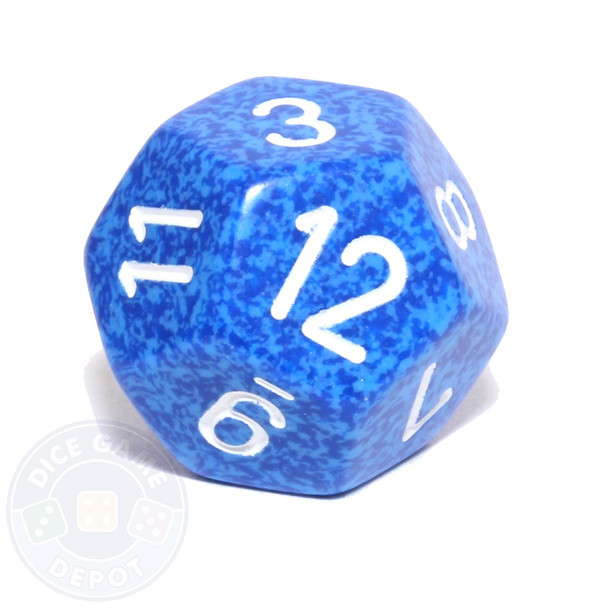 d12 - Speckled Water 12-sided Dice