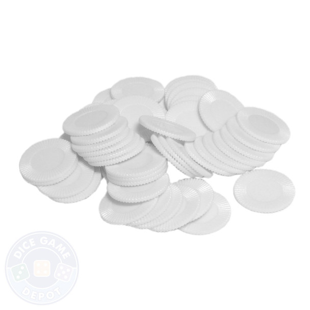 Mini poker chips - White