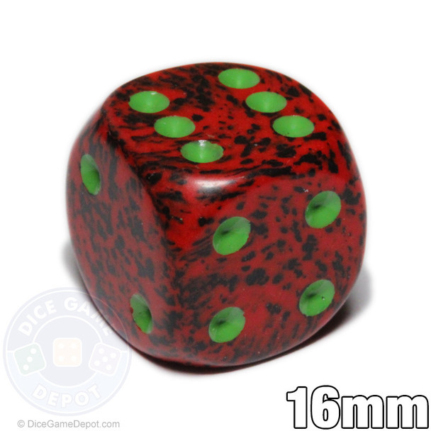 Speckled Strawberry 6-sided dice