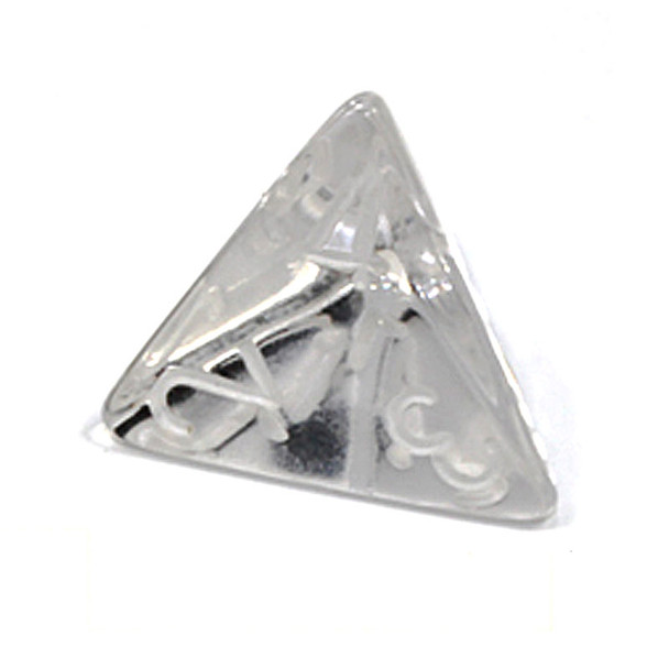 d4 - Transparent clear 4-sided dice