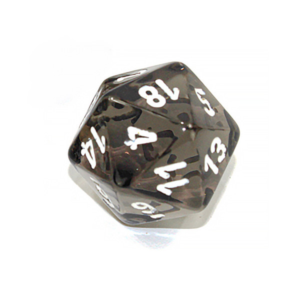 d20 - Transparent smoke 20-sided dice