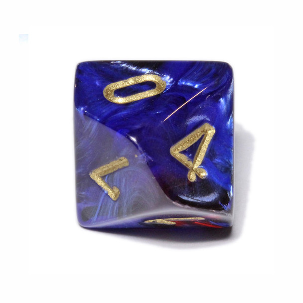 Scarab 10-sided dice - Royal Blue