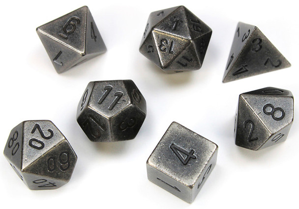Iron metal dice set - Metal dice