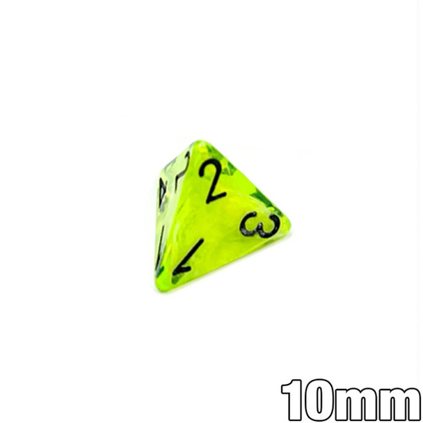 10mm 4-sided dice - Vortex Bright Green