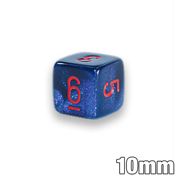 10mm 6-sided numeral dice - Gemini Starlight