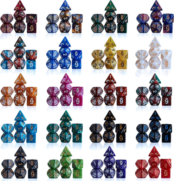 DnD dice set mega-pack - 26 complete sets - 182 dice