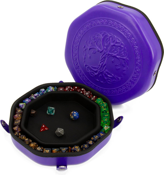 Dice Tray and Storage Case with World Tree Design