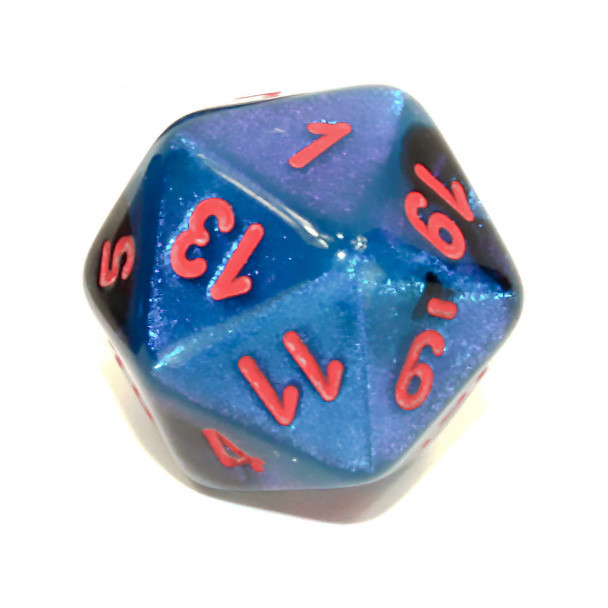 20-sided Gemini Starlight dice (d20)