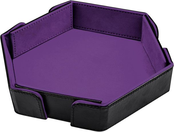 Magnetic folding dice tray - Purple