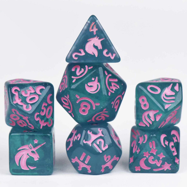 Unicorn Princess dice set