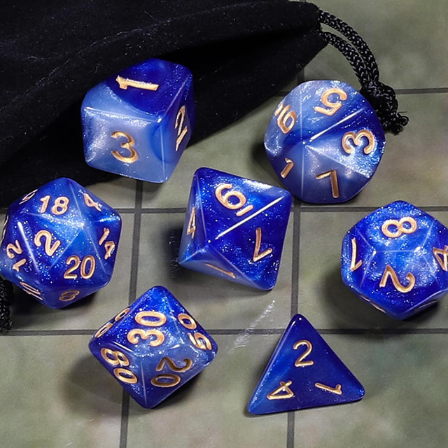 Koplow Games Triantakohedron D30 Dice - 30 Sided 33mm Jumbo RPG Gaming Die, Black With White Numbers