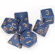 Opaque dusty blue 7-piece D&D dice set
