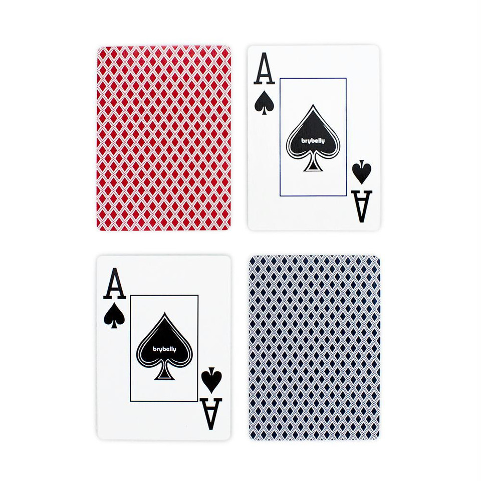 Brybelly Spielkarten Blau - 12 Decks, Jumbo-Index, Kunststoffbeschichtet, Ideal Für Poker & Gruppenspiele