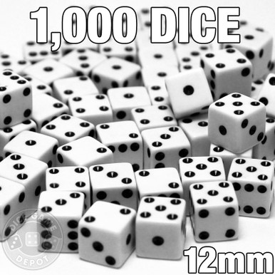 D6 25mm Blank White 6pc Dice Set – G2 Collectibles & Hobbies