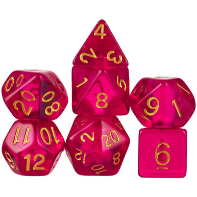 Flaming-O dice set