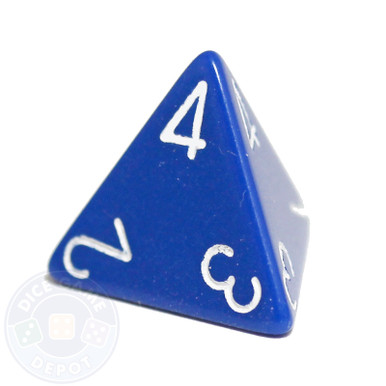 4-Sided Opaque Dice (d4) - Blue