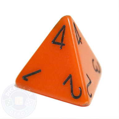 Opaque Black 4-Sided Dice (d4) For Sale