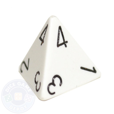 TheDiceShopOnline on X: Opaque Red & White Arch D4 Dice