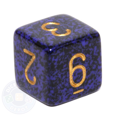 12-Sided Speckled Dice (d12) - Golden Cobalt - Dice Game Depot