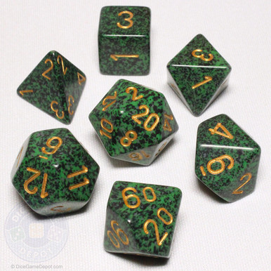 12-Sided Speckled Dice (d12) - Golden Cobalt - Dice Game Depot