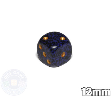 12-Sided Speckled Dice (d12) - Golden Cobalt - Dice Game Depot