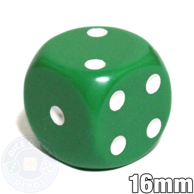 Opaque Green 6-Sided Gaming Dice For Sale | Dice Game Depot