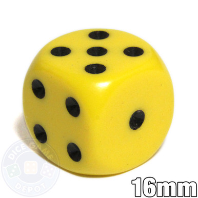 Amazon.com: Set of 6 D6 25mm Large Opaque Jumbo Dice - White