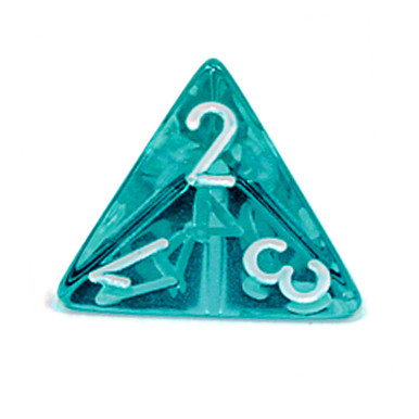 4-Sided Translucent Dice (d4) - Blue