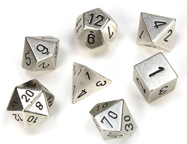 SPYMINNPOO 100 Sided Role Playing Dice, Metal Polyhedral Dice Exquisite  Heavy Stylish Dices for Board Game (Silver)