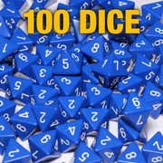 Bulk dice set of 100 blue d8s