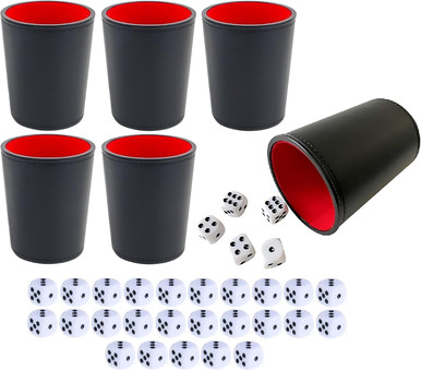 Dice ＆ Craft Cup クラップスセット ダイスゲー厶です Dice Cups Pack of 6 with Red Lining | Dice Game Depot