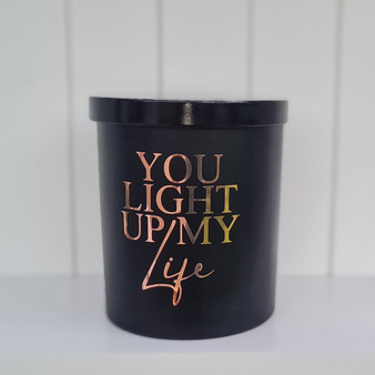 You light up my life Black Candle Vessel