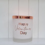 Happy Valentines Day Candle White Vessel