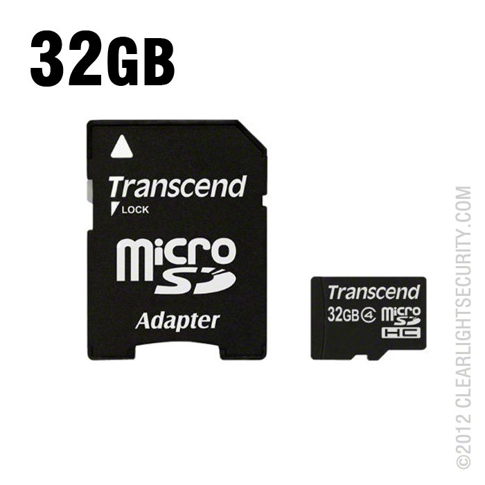 32GB Micro SD Card with SD Card Adapter - Clearlight Security