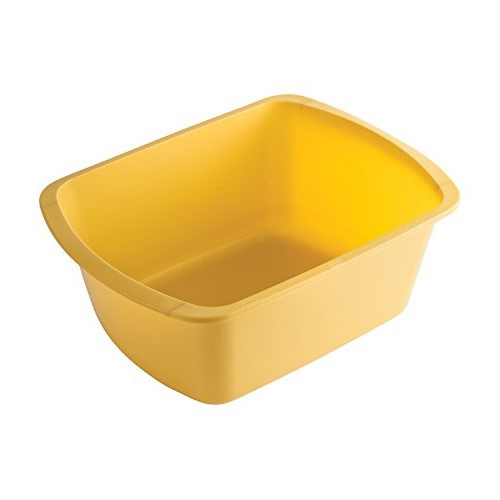 6 Quart Graduated Rectangular Wash Basin Gold, 50/Case
