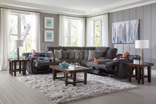 Burbank Modular Sectional Rocker Recliner Smoke 42'