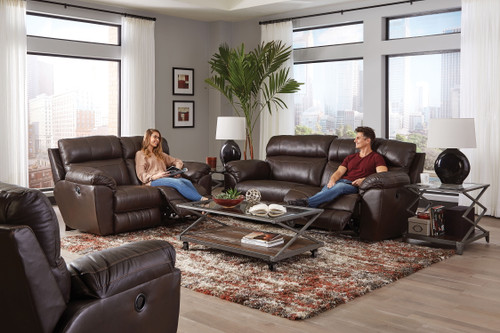 Costa Power Lay Flat Recliner Chocolate 42.5'