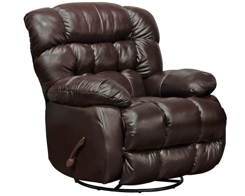 Pendleton Chaise Swivel Glider Recliner Chocolate 43'