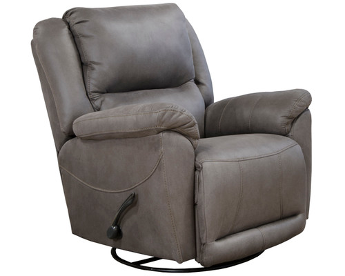 Cole Chaise Swivel Glider Recliner Charcoal 42'