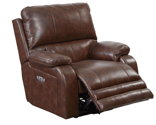Thornton Power Headrest With Lumbar Power Lay Flat Recliner Java 44.5'